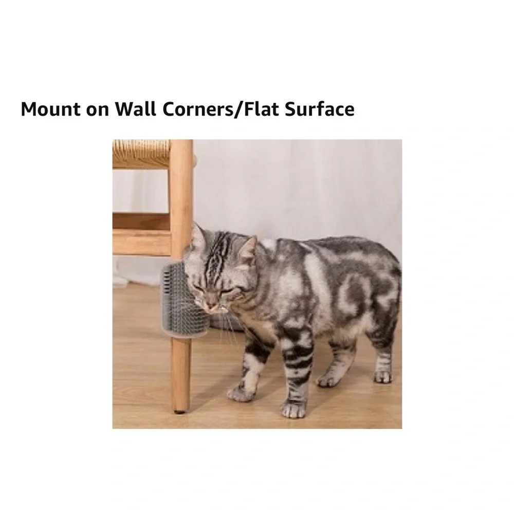 New 2 Pack Corner Brush for Cats, Self Groomer Grooming Wall Massage -5 left
